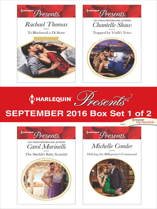 Title details for Harlequin Presents September 2016, Box Set 1 of 2 by Rachael Thomas - Available